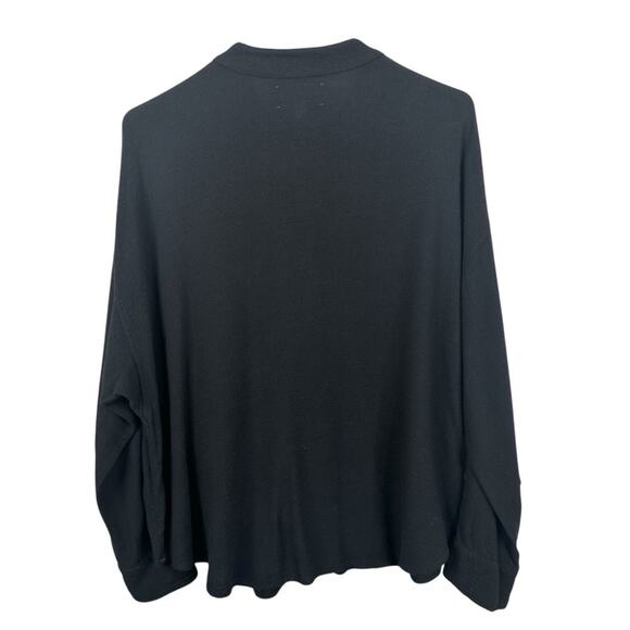 Xirena Shirt Womens Small Black Cotton Blend Relaxed Fit Casual Button Down Top - Picture 2 of 8